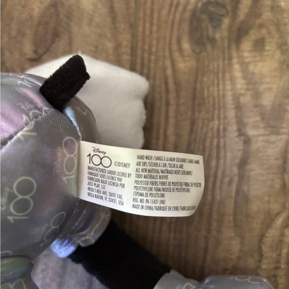 Disney 100 Years of Wonder Plush 17" Mickey & Minnie Mouse Dolls Metallic Silver - Picture 7 of 12